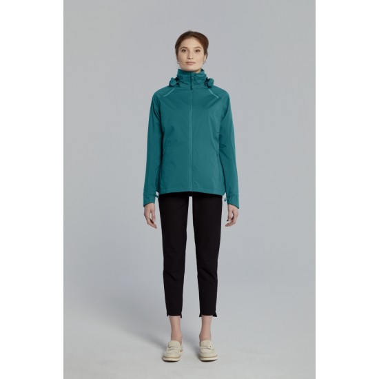 Regenjas Basil Skane - Dames Teal Green