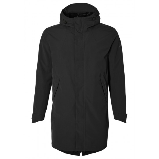 Regenjas Basil Mosse Parka - Heren Jet Black