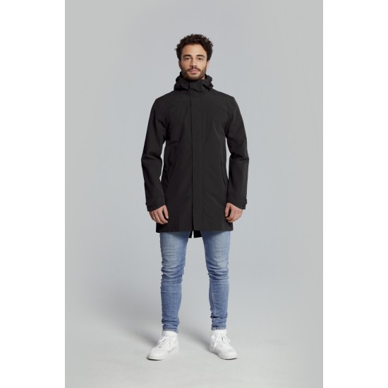Regenjas Basil Mosse Parka - Heren Jet Black