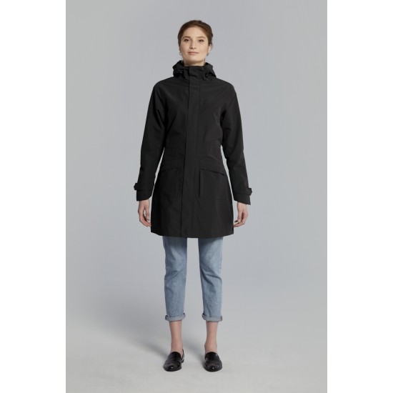 Regenjas Basil Mosse Parka - Dames Jet Black