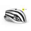 Fietshelm MET Trenta 3K Carbon MIPS - White Silver Metallic