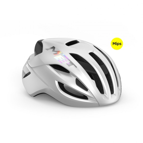 Fietshelm MET Rivale MIPS - White Holographic