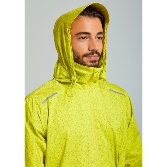 Regenjas Basil Skane HiVis - Heren Neon Yellow