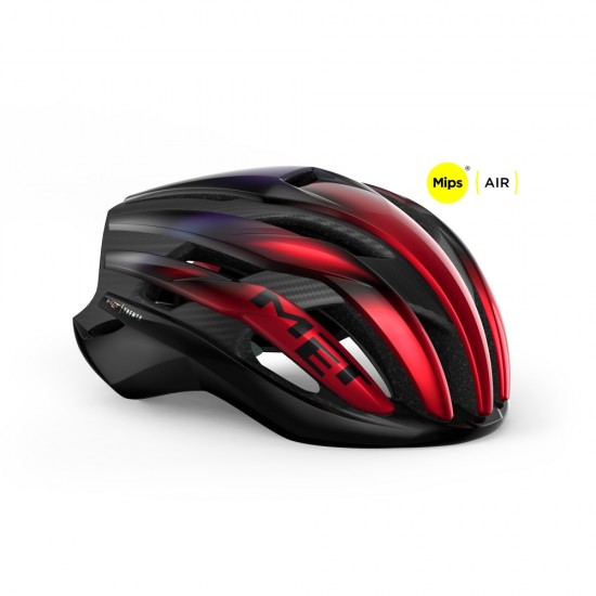 Fietshelm MET Trenta 3K Carbon MIPS - Red Iridescent