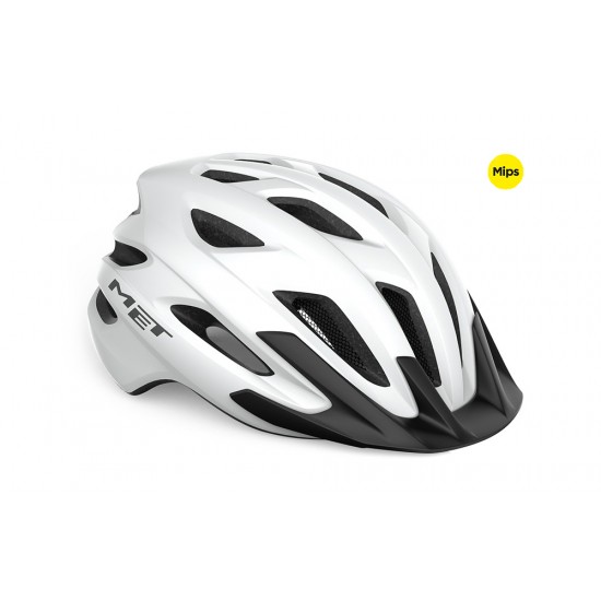 Fietshelm MET Crossover MIPS - White Matt M/L 