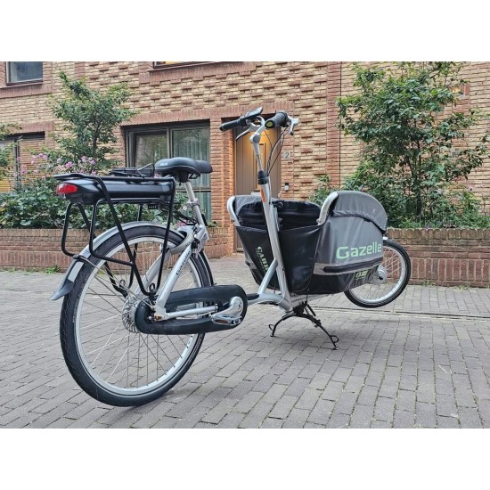 Elektrische Gazelle Cabby bakfiets met nieuwe accu en motor