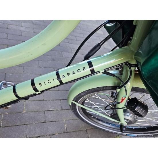 Elektrische Longtail tweelingfiets met nieuwe accu en motor