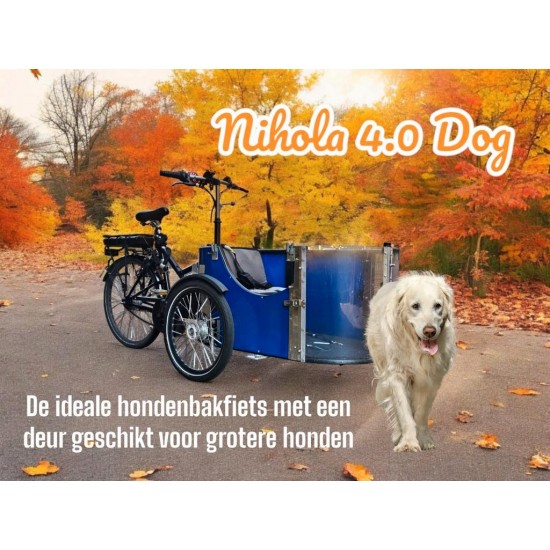 Elektrische Nihola 4.0 Dog hondenbakfiets personen bakfiets