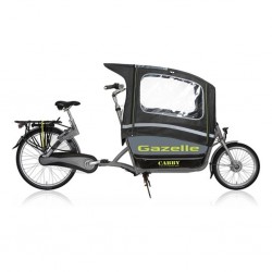 Nieuwe  Gazelle cabby bakfiets regentent met tentstokken