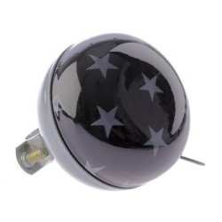 Bicycle bell Ding-Dong NietVerkeerd Stars ø60mm - black with white stars