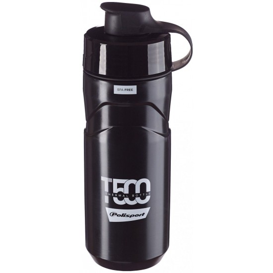 Thermal water bottle Polisport T500 - 500 to 650 ml - black