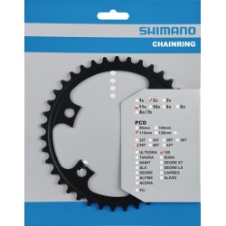 Chainring  39T Shimano 105 FC-5800 MD - black (for 53-39T)