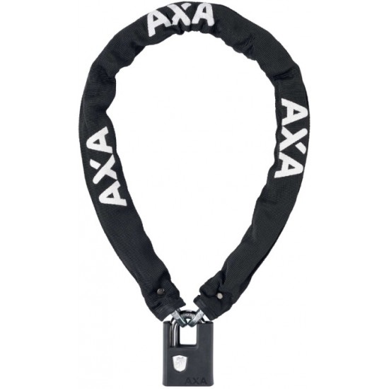 Kettingslot  Axa Clinch+ 105/7,5 met polyester hoes - zwart