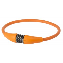 Antivol Câble à Combinaison M-WAVE Silicone Orange