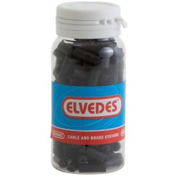 Kabeleindhoedjes Elvedes Ø5,0mm PVC - zwart (150 stuks)