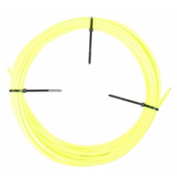Câble de dérailleur exterieur Elvedes avec doublure en téflon 30 mètres / ø4,2mm - jaune fluo (30 mètres dans la boîte)