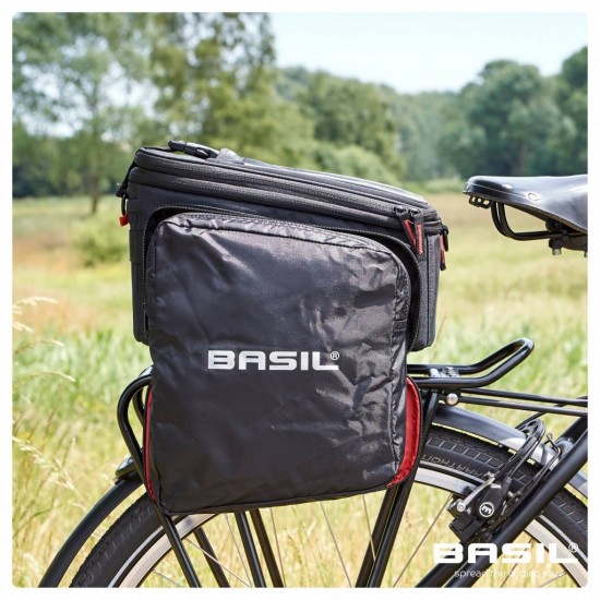 Bicycle bag for rear carrier Basil Sport Design Trunkbag 7-15 liters 36 x 26 x 18 cm - black