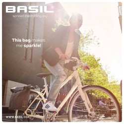 Bicycle bag  Basil City Shopper 14-16 liters 30 x 18 x 49 cm - grey