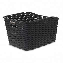 Bicycle basket for rear carrier Basil Weave WP 43 x 32 x 25 cm - black