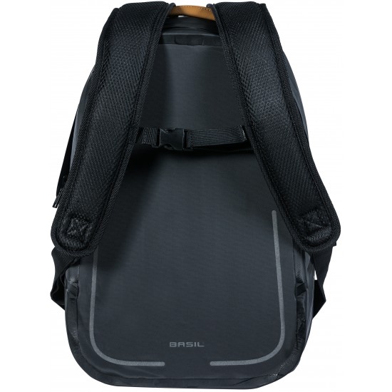 Fietsrugzak Basil Urban Dry Backpack 18 liter 27 x 16 x 45 cm - mat zwart