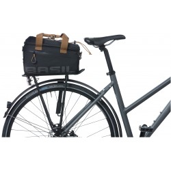 Bicycle bag for rear carrier Basil Miles Trunkbag 7 liters 32 x 19 x 21 cm - black slate
