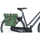 Dubbele fietstas Basil Ever Green 28 tot 32 liter 28 x 16 x 35 cm - thyme groen