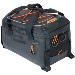 Bicycle bag for rear carrier Basil Miles Tarpaulin 7 litres 32 x 20 x 20 cm - black/orange