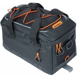 Bicycle bag for rear carrier Basil Miles Tarpaulin MIK 7 litres 32 x 20 x 20 cm - black/orange