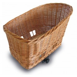 Wicker dog bicycle basket Basil Pasja large 50cm with quick release 50 x 42 x 33 cm