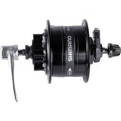 Dynamo hub 32 holes Shimano HD-3D32 3 Watt - for 6-bolt brake disc - quick release - black