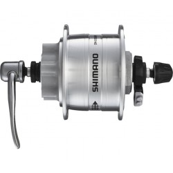 Dynamo hub 36 holes Shimano HD-3D32 3 Watt - for 6-bolt brake disc - quick release - silver