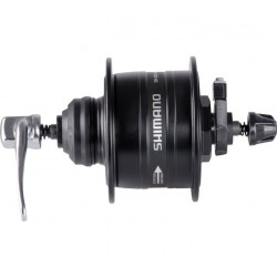Dynamo hub 32 holes Shimano HD-3D37 3 Watt - Center Lock - quick release - black
