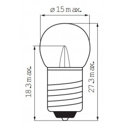 Lampje (voor) Edge 6V 0.45 Watt met schroefdraad