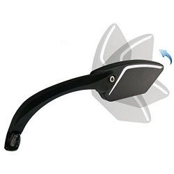 E-bike Mirror for left with aluminum handlebar clamp - black