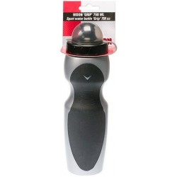 Simson Grip 750 ml Wasserflasche mit abnehmbarer Staubkappe – Schwarz/Grau