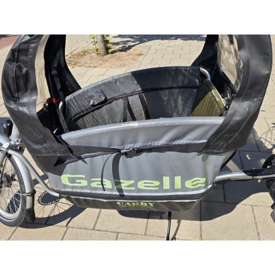 Elektrische Gazelle Cabby bakfiets met Bafang middenmotor