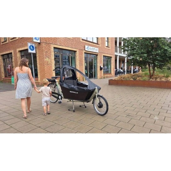 2dehands Cargo bike long bakfiets met regentent