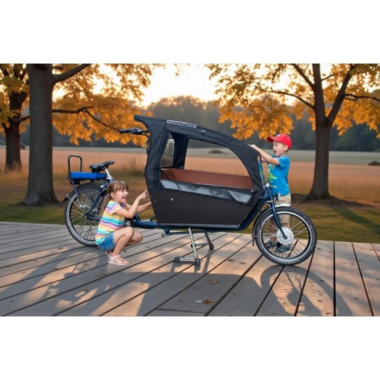Bakfiets met huif - Ideaal voor kinderen of goederen!