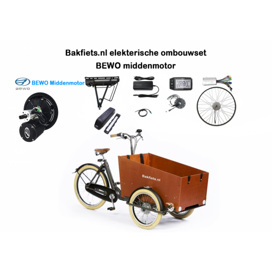 Bakfiets.nl Cargo Trike bakfiets elekterisch ombouwset Bewo middenmotor