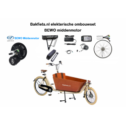 Bakfiets.nl Long cargo bike electric conversion set Bewo mid-motor
