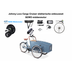 Johnny Loco Cargo Cruiser bakfiets elekterisch ombouwset Bewo middenmotor