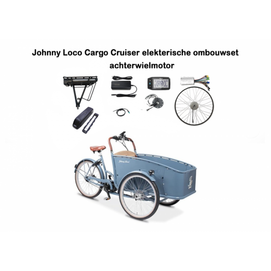 Johnny Loco Cargo Cruiser bakfiets elekterisch ombouwset LYRA Achterwielmotor
