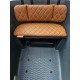 Dolly Cargo bike cushion set, model Capi, color cognac, 3 cm thick sky leather cargo bike cushions