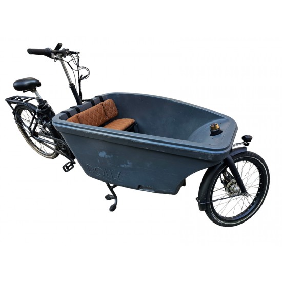 Ensemble de coussins de vélo Dolly Cargo, modèle Capi, couleur cognac, coussins de vélo cargo en cuir ciel de 3 cm d\'épaisseur