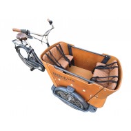 Ensemble de coussins de vélo Babboe Curve Cargo modèle Capi, couleur cognac