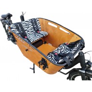 Vogue Carry 2 & Superior 2 cargo bike cushion set model Evi color zebra