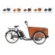 Cangoo Easy cargo bike cushion set model Capi, color cognac