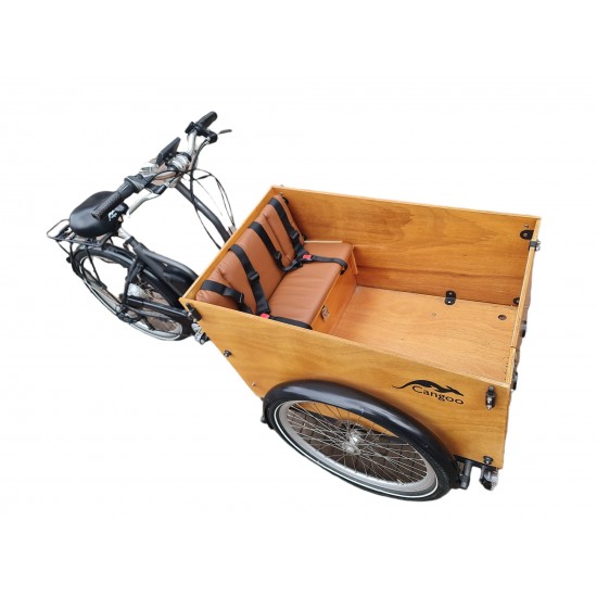 Ensemble de coussins pour vélo cargo Cangoo Easy modèle Evi, couleur cognac