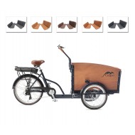 Ensemble de coussins pour vélo cargo Cangoo Groovy modèle Capi, couleur cognac