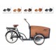 Ensemble de coussins pour vélo cargo Cangoo Groovy modèle Evi, couleur cognac